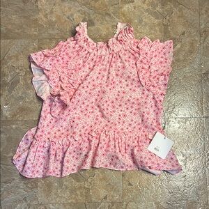 Pink Floral Kids Top